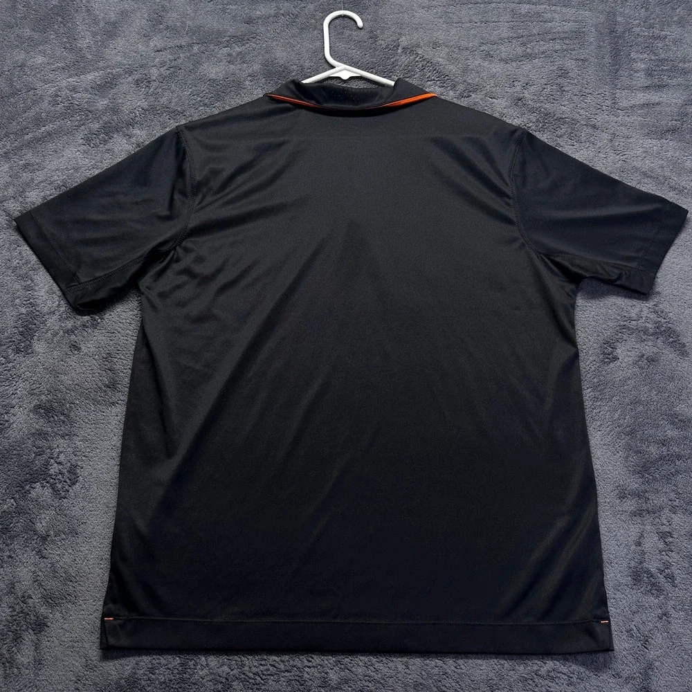 Nike Oklahoma State Cowboys Dri-FIT Polo Shirt Mens Large Black Orange OSU